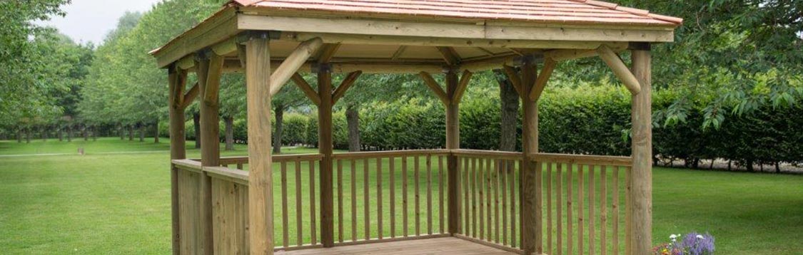 Square Garden Gazebo &amp; Wooden Structures | M&amp;M Timber